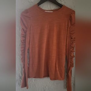 We the Free Ruched L/S Top in Rust